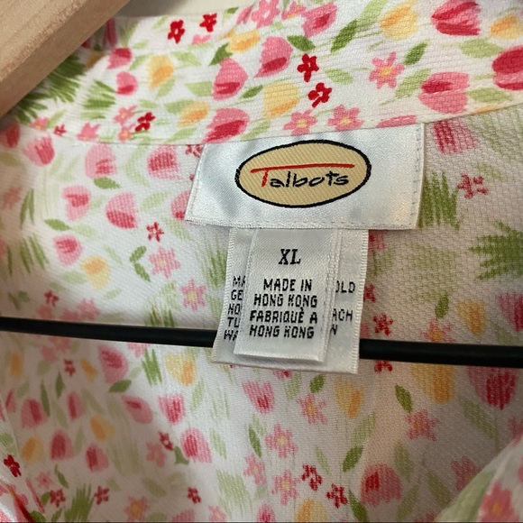 Talbots Floral Button Down Shirt - Picture 5 of 9